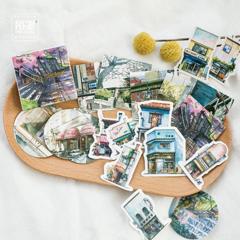 

45 pcs/lot Travel Landscape mini paper sticker decoration DIY ablum diary scrapbooking label sticker kawaii stationery