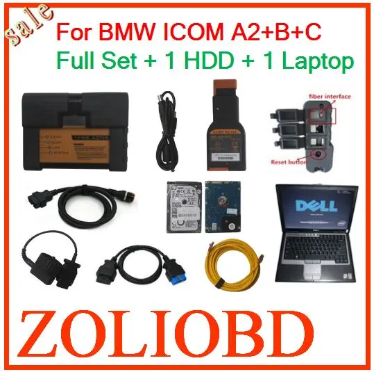  2016 Newest Coming V2016.09 HDD icom A2+B+C for BMW Auto Diagnostic & Programming scanner + laptop with engineers model icom a2 