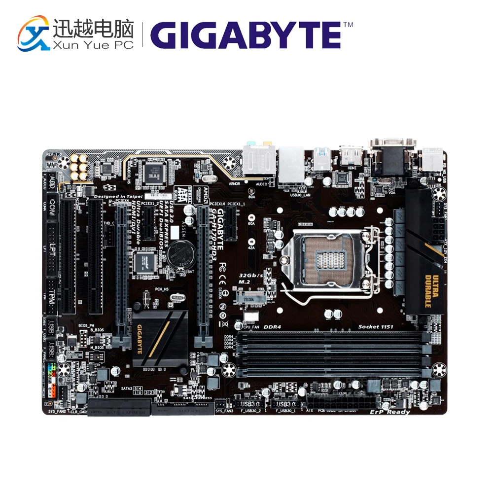 

Gigabyte GA-H170-HD3 Desktop Motherboard H170-HD3 H170 LGA 1151 i3 i5 i7 DDR4 64G ATX