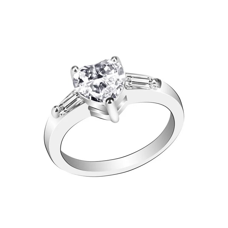 

New Heart Crystal Wedding Rings For Women Bijoux Anel Plata Engagement Ring Wedding Accessories Casamento Party Jewelery 14R0134