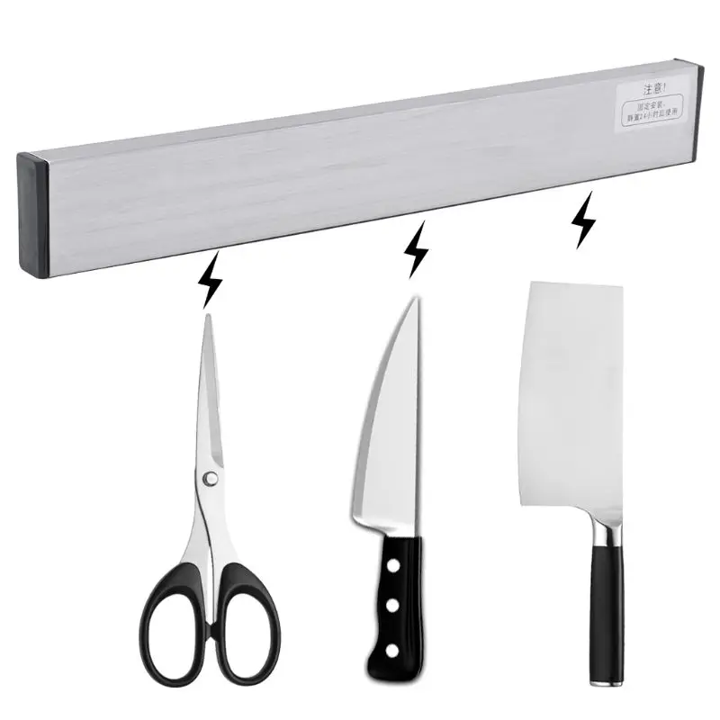 31x1.5x4cm Knifes Holder Self adhesive Knife Storage Rack Wall mounted 31cm 304