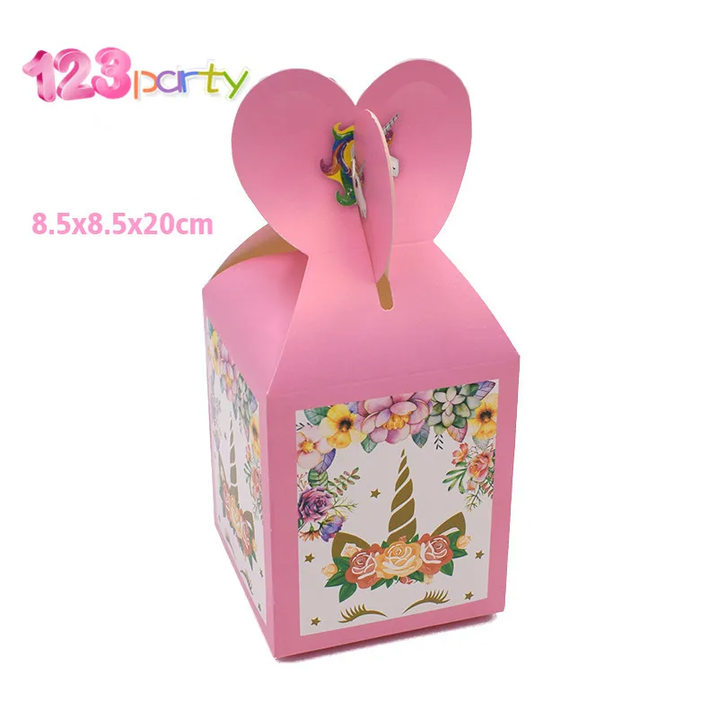 123 Party Unicorn Party Popcorn Boxes DIY Birthday Party Decoration Unicorn Theme Party Popcorn ...