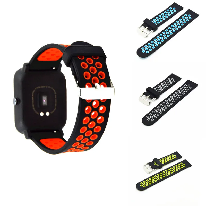 

Replace Watch Straps for Original Xiaomi Huami Bip BIT PACE Lite Youth Smart Watch Double Color Silicone Band for Amazfit Youth