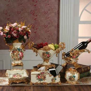 

fruit tray package decoration tea table dry fruit bowls three suits fruit compote resin basin furnishing articles