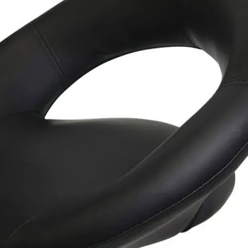 Swivel Bar Stool 2pcs Faux Leather Round Cushion Gas Lift Bar Chair Black with Footrest Modern Dropshipping