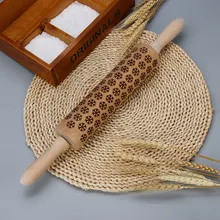 Рождественское тиснение Роллинг Pin Rodillo Reposteria кухня снег дерево Роллинг Pin Выгравированный резной рельефный Рождественский Роллинг инструмент