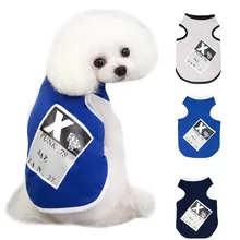 Летняя Весенняя футболка для собак 1 шт. одежда для щенка с принтом дышащая футболка товары для домашних животных поставка Лидер продаж жилет для собак# p9