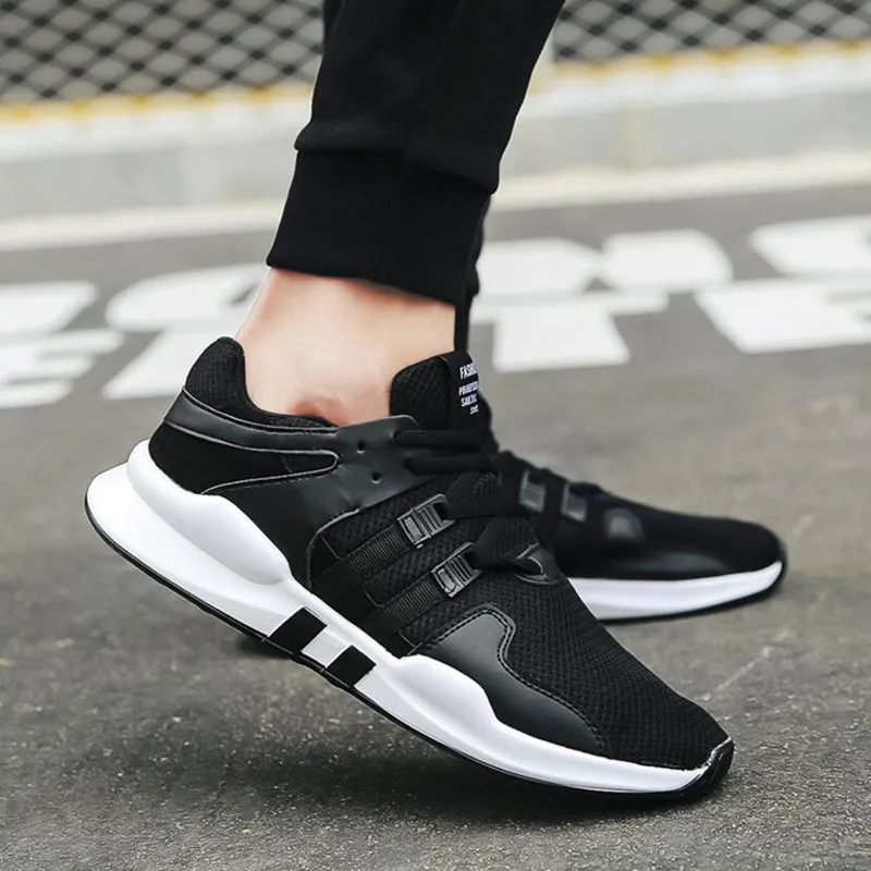 

2019 New Mesh Men's Shoes Spring and Autumn Fashion Men's Shoes Wild Sneaker Casual Men's Canvas Shoes Strip Men's Shoes