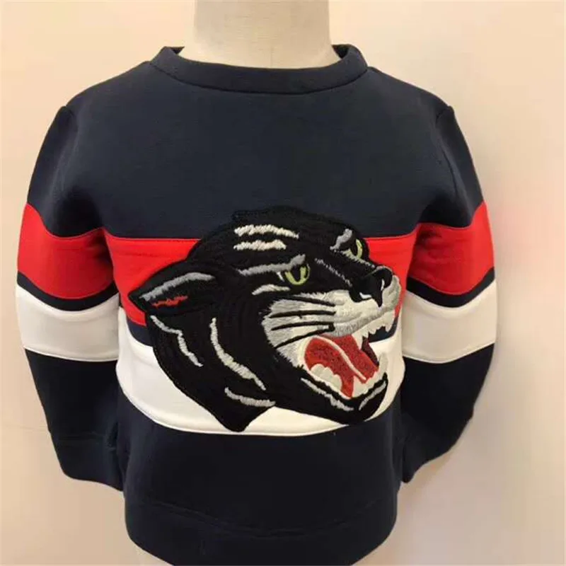 

2018 NEW Kids Leopard Embroidery Design Sweatershirt for Children Autumn Winter Long Sleeve Tshirt Kids Clothes