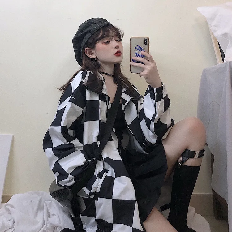 

Ladies tops women's thin 2019 new summer Korean Harajuku bf loose hip hop casual Long sleeve cardigan hipster coat jacket women