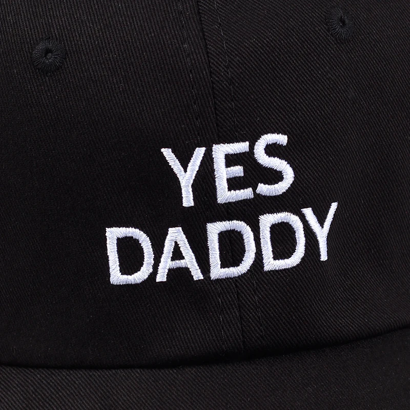 Высокое качество Yes Daddy Регулируемый Гольф хлопок Кепка папа шляпа черный бежевый бейсболка мужские и женские хип-хоп колпаки, шляпы