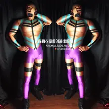 Лидер продаж, новые летние тонкие брюки, мужской индивидуальный комбинезон, мужские брюки певицы, обтягивающие штаны для бега, платье для мужчин, модные комбинезоны для сцены