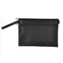 Школьные Портативный ремешок застежки-молнии Застежка файлы документов мешок черный