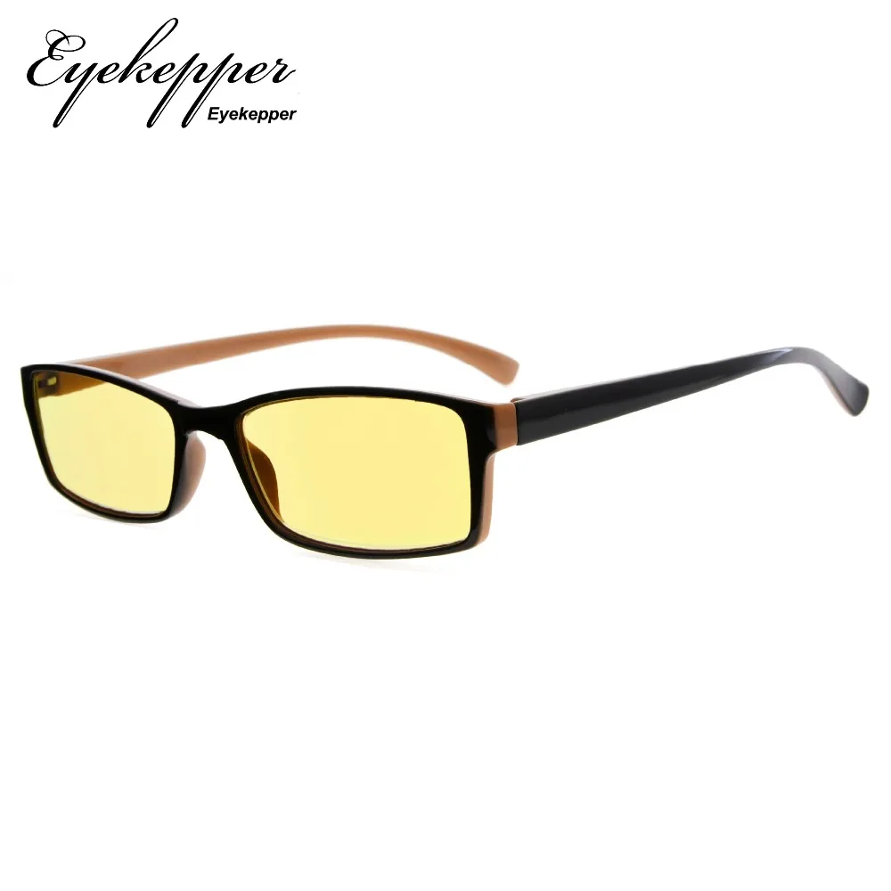 TMCG178 Eyekepper Blue Light Blocking Glasses маленькие прямоугольные линзы желтые тонированные