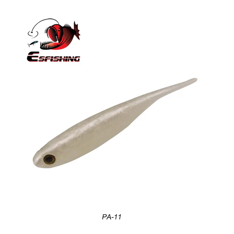 ESFISHING приманки для рыбалки I Glossy Shad 10 шт. 70 мм 3D глаза реалистичные мягкие приманки для ловли окуня форели щуки - Цвет: PA11