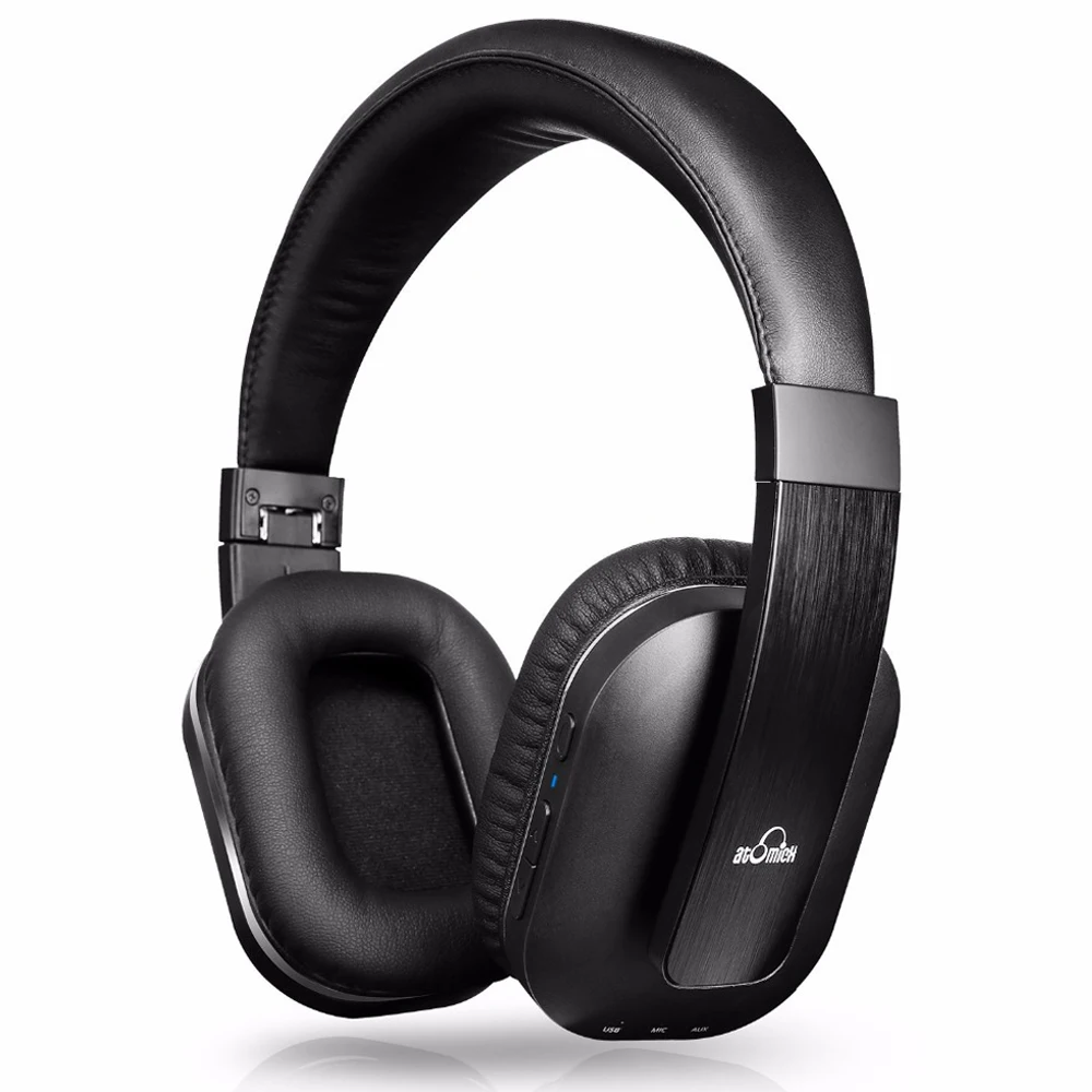 

iDeaUSA S204 Foldable Wireless Bluetooth Headphones Noise Reduction Over-Ear Headphone Bluetooth 4.0 + EDR Apt-X with Microphone