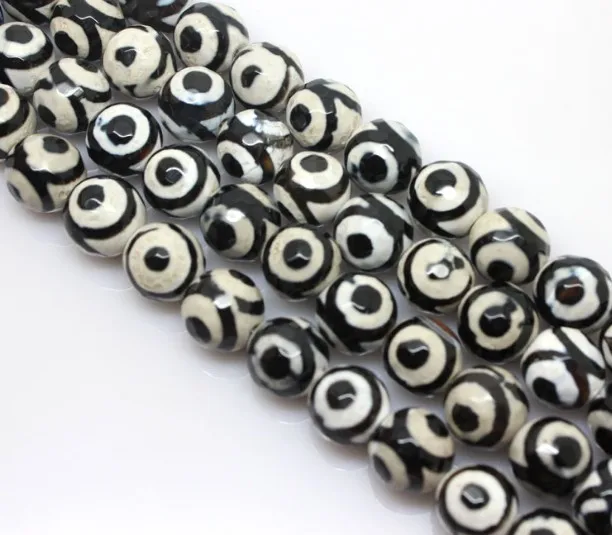 Natural three eye cut surface 8 12mm round beads loose beads sky eye