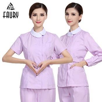 

Korean Style Nurse Hospital Uniforms Split Suit Short Long Sleeve Dental Clinic Beauty Salon Tops Pants Work Clothes Overalls