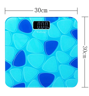 Новое Поступление Синие бытовые напольные весы Электронные цифровые весы для ванной ЖК-дисплей тела весы 180 кг = 400lb - Цвет: Синий