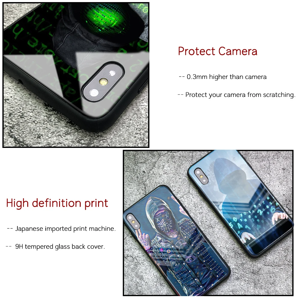 Чехол FinderCase для iphone 7 plus чехол с узором хакеров жесткая задняя крышка из стекла