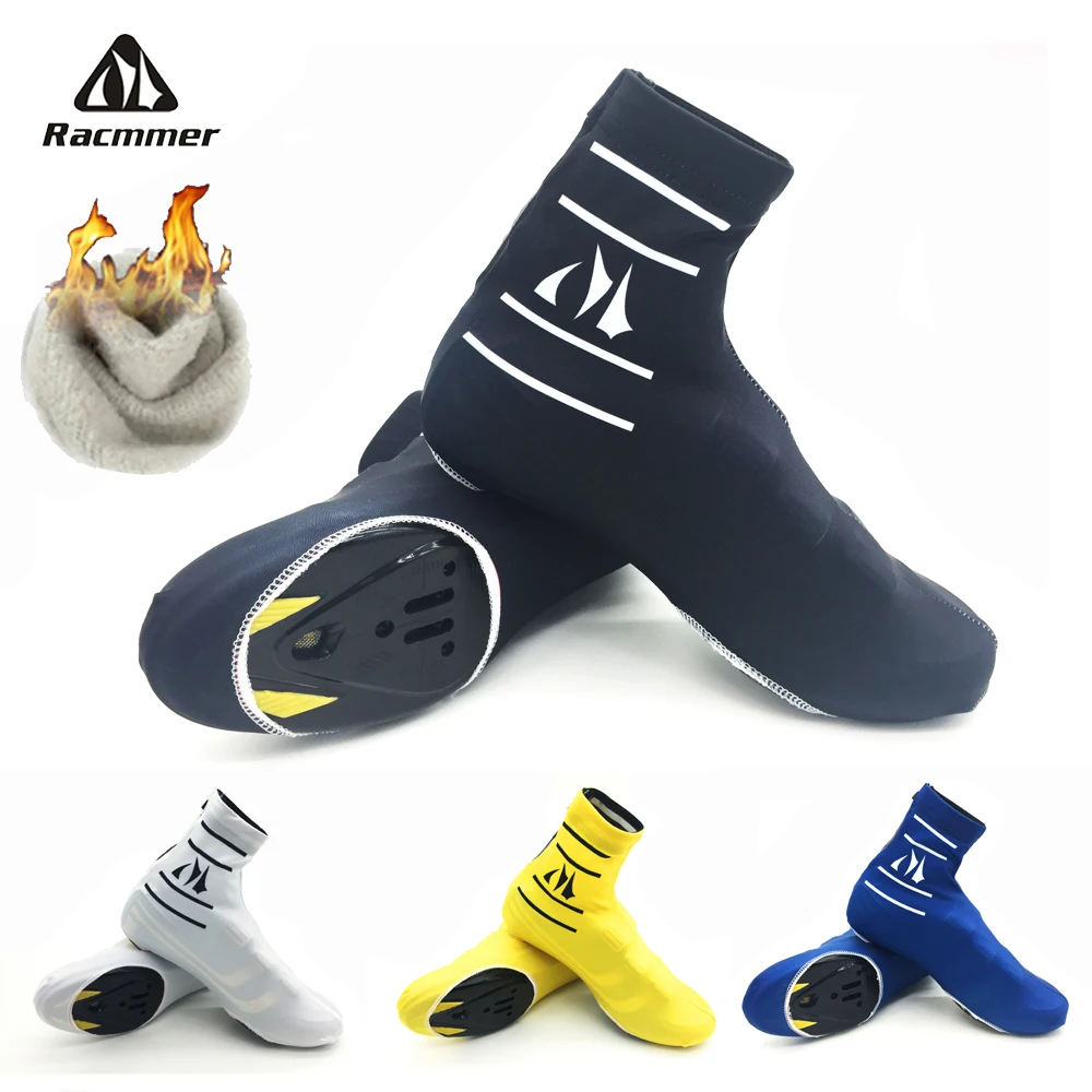 Racmmer Зимняя Теплая Флисовая велосипедная Крышка для обуви Cubre Zapatillas Ciclismo мужские