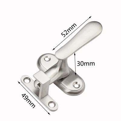 Дверные болты из нержавеющей стали с деревянной защелкой для окна, дверной замок для ванной комнаты - Цвет: small WH-0001