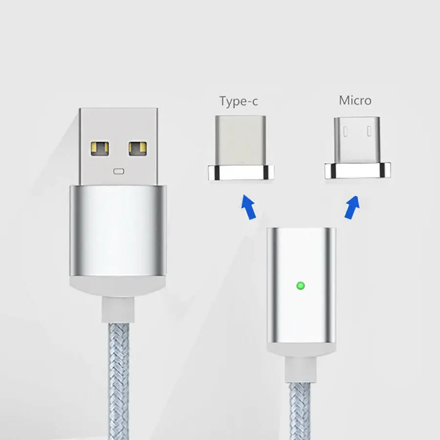 Магнитный кабель USB для быстрой зарядки, магнитный кабель usb type C для зарядки и передачи данных, кабель Micro USB для мобильного телефона, usb-шнур