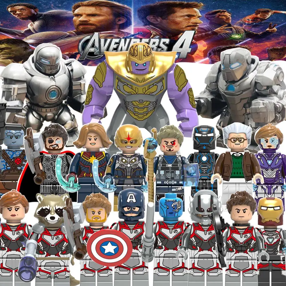 

Legoing Marvel Avengers endgame Infinite Wars Hulk Iron Man Venoms Spider-Man Assembling Mini building Block Toys