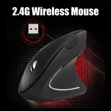 2,4G 6-кнопка Беспроводной Вертикальная Эргономичный Оптическая Мышь 1600 Точек на дюйм Перезаряжаемые мыши для компьютера PC ноутбук
