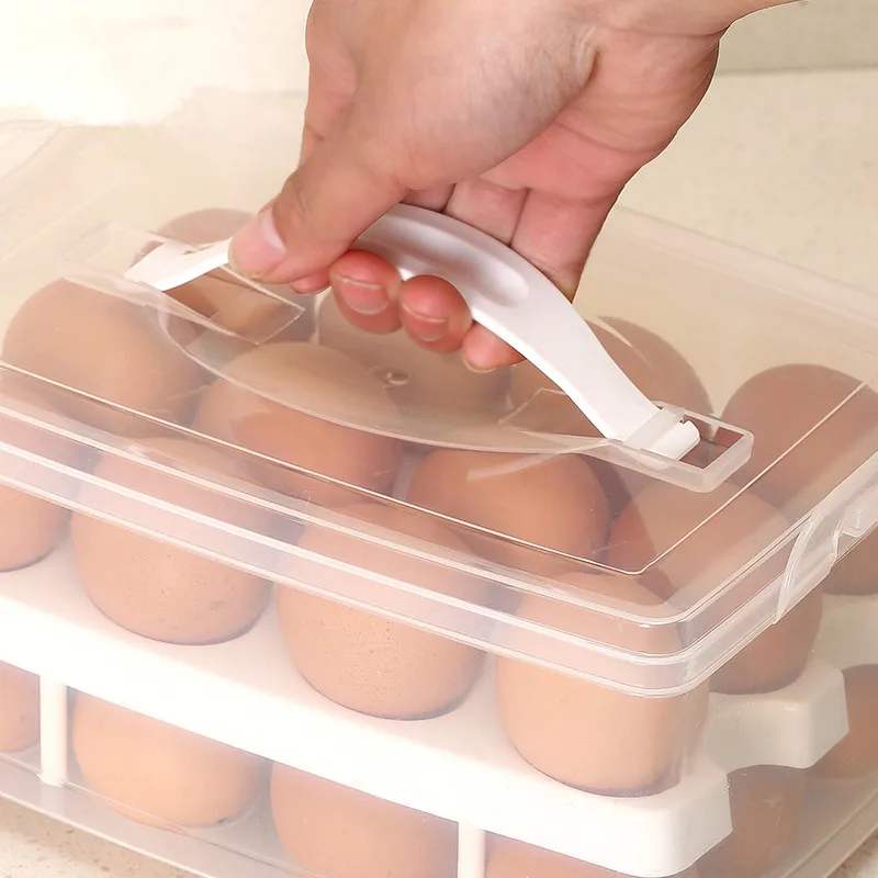 SBLE clear plastic kitchen egg storage box Basket organizer Egg Food Container Storage box home kitchen accessories