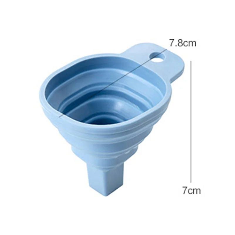 JiangChaoBo Мини Складная воронка случайный цвет Силиконовый Складной Стиль Складная воронка портативные лейки быть вешены кухонный инструмент