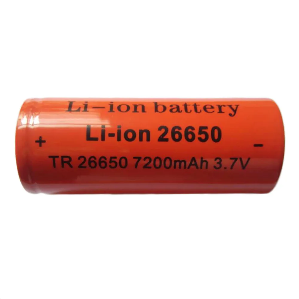 Professional 26650 3.7v 7200mah Rechargeable Li ion Battery Use for