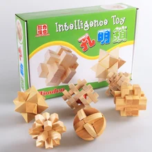 6 шт./компл. китайский wodden игрушки Puzzle Box традиционной древесины Игрушечные лошадки для детей интеллект Образование головоломки Juguetes Мадера