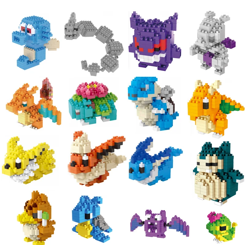 

Game image poke micro diamond block Charizard Lapras Dragonite Blastoise Venusaur Snorlax Mewtwo Flareon Onix nanoblock toys