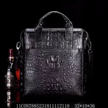 Натуральная крокодиловая кожа, мужская деловая сумка для отдыха, роскошный качественный портфель в деловом стиле, длинный ремень