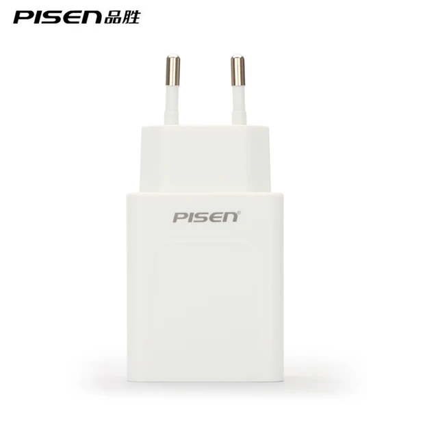 PISEN Dual USB Быстрое Зарядное Устройство Мощность 5 В 2.4A Путешествия Удобный ЕС подключите Белый Мини Телефон Сетевой Адаптер для iPhone 6 Samsung Tablet