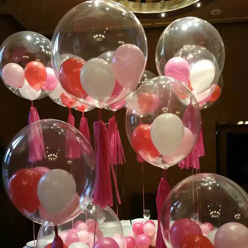 18 24 Inch Clear Bubble Balloon No Wrinkle Transparent Helium