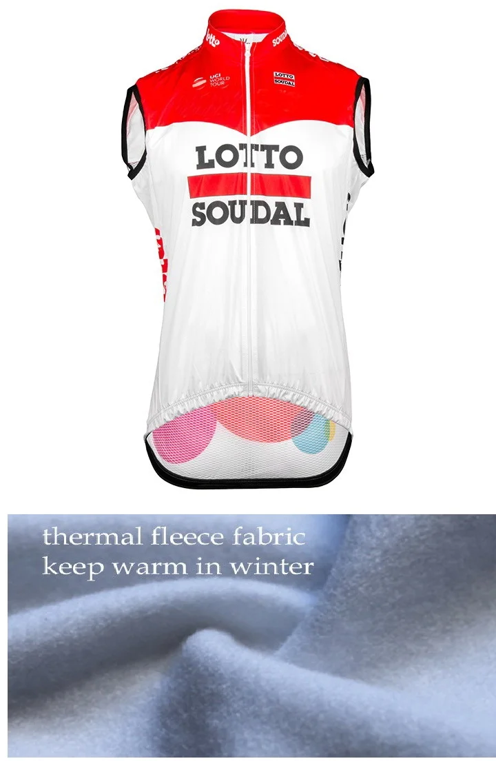 

WINTER FLEECE THERMAL 2018 LOTTO SOUDAL TEAM 2 COLORS Sleeveless Cycling Vest Mtb Clothing Bicycle Maillot Ciclismo Bike Clothes