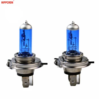 

hippcron Halogen Bulb H4 12V 100/90W 5000K Xenon Dark Blue Glass Car HeadLight Lamp Super White 2 PCS(1 Pair)