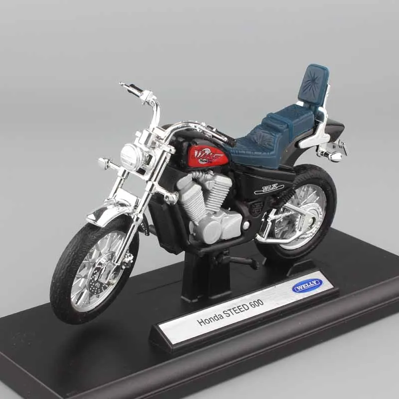 1:18 Масштаб миниатюры Детские Honda Steed 600 мотоциклы мотоцикл металлический автомобиль Стайлинг модель велосипеда литые игрушки автомобиль для мальчиков - Цвет: Honda Steed 600