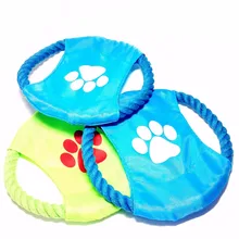 

RoarMeow Trainning the Frisbee Toy Puppy Rope Cotton Canvas fetch Flying Disc Frisby Pet Supplies Dog Accessories