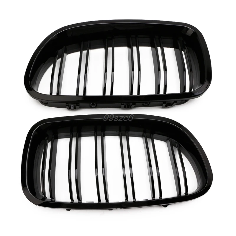 buy Gloss Black Kidney Grill Racing Grille Dual Line For BMW F10 F11 F18 5 Series M5 June DropShip