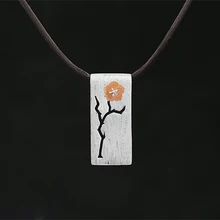 Auténtica Plata de Ley 925 Colgante de Joyería de Las Mujeres Collar Hecho A Mano Elaborado Exclusivo Diseño Elegante Flor Natural Shell