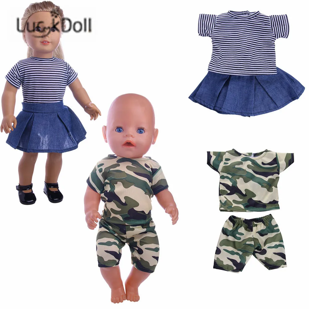 LUCKDOLL стильный стиль 18 дюймов американская кукла 43 см аксессуары для одежды