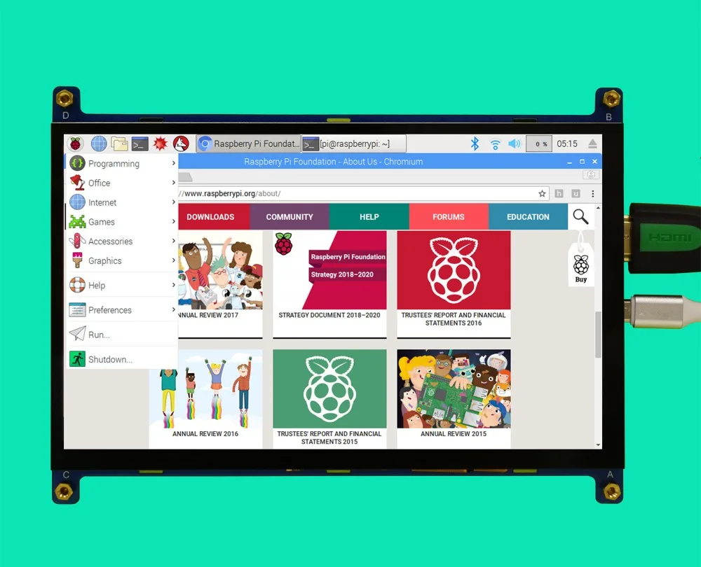 Acheter Nouveau 7 pouces USB HDMI écran lcd 1024x600 Capacitif écran tactile Pour Raspberry Pi 3 B +