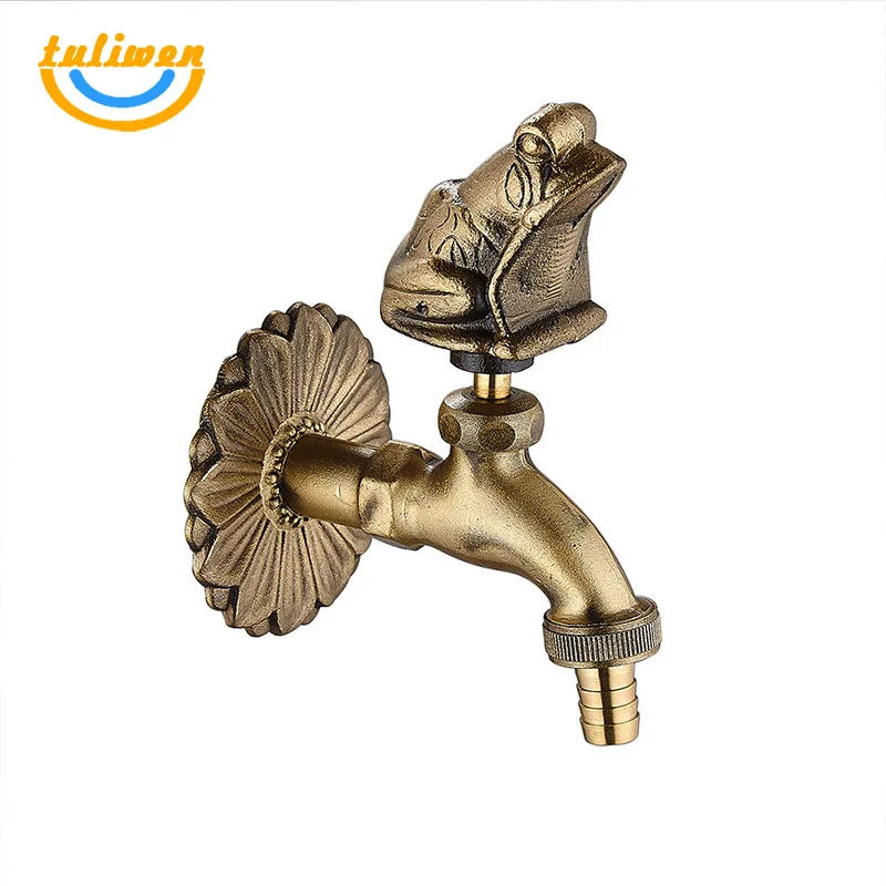 Online Grifo de latón antiguo decorativo para exteriores con grifo de agua fría con un conjunto de conexión rápida de latón para 1 2\