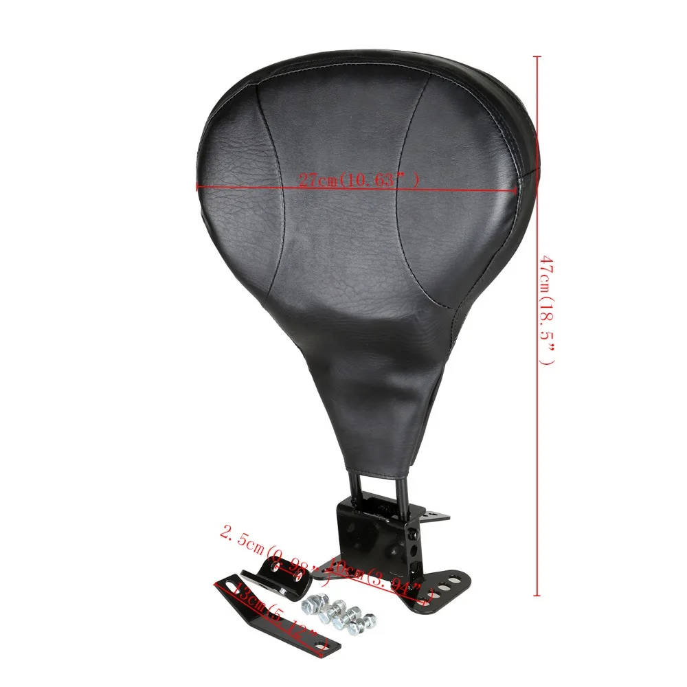 

Adjustable Detachable Driver Rider Backrest Sissy Bar Cushion Pad For Harley 2009-2016 Touring CVO Road Glide