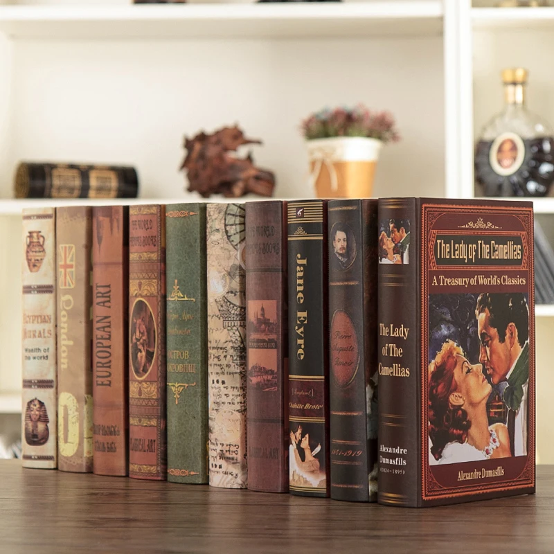 10CS старый винтажный дизайн фальшивого книги украшения моделирование