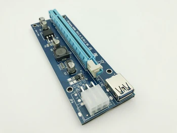 

USB 3.0 PCI-E Express 1x to16x Extender Riser Card Adapter with 60cm USB 3.0 Extender Cable for Bitcoin BTC Miner Mining Device