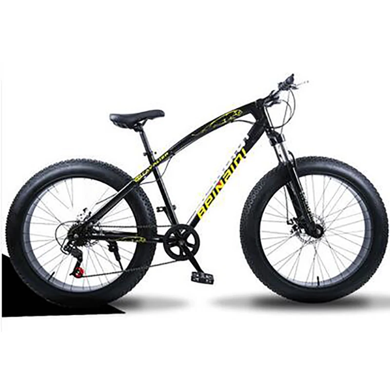 Flash Deal Aluminum Alloy Mountain Bicycle For Men And Women 24 Inch Cross Country Beach Snowmobile 4.0 Super Large Wheel Double Disc Brake 4